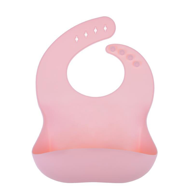 Xcqgh babadores de silicone para bebês, avental de alimentação para bebês, criança, bandana, cachecol de dropship: Rosa