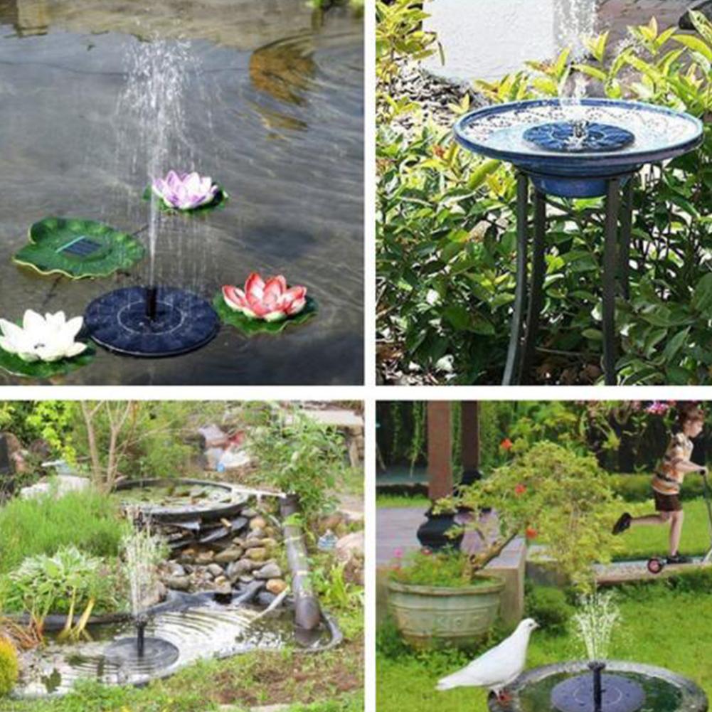 Mini Solar Fountain Garden Pool Pond Floating Water Fountain Outdoor Bird Bath Garden Bonsai Rockery Decor Fountain Fast Ship