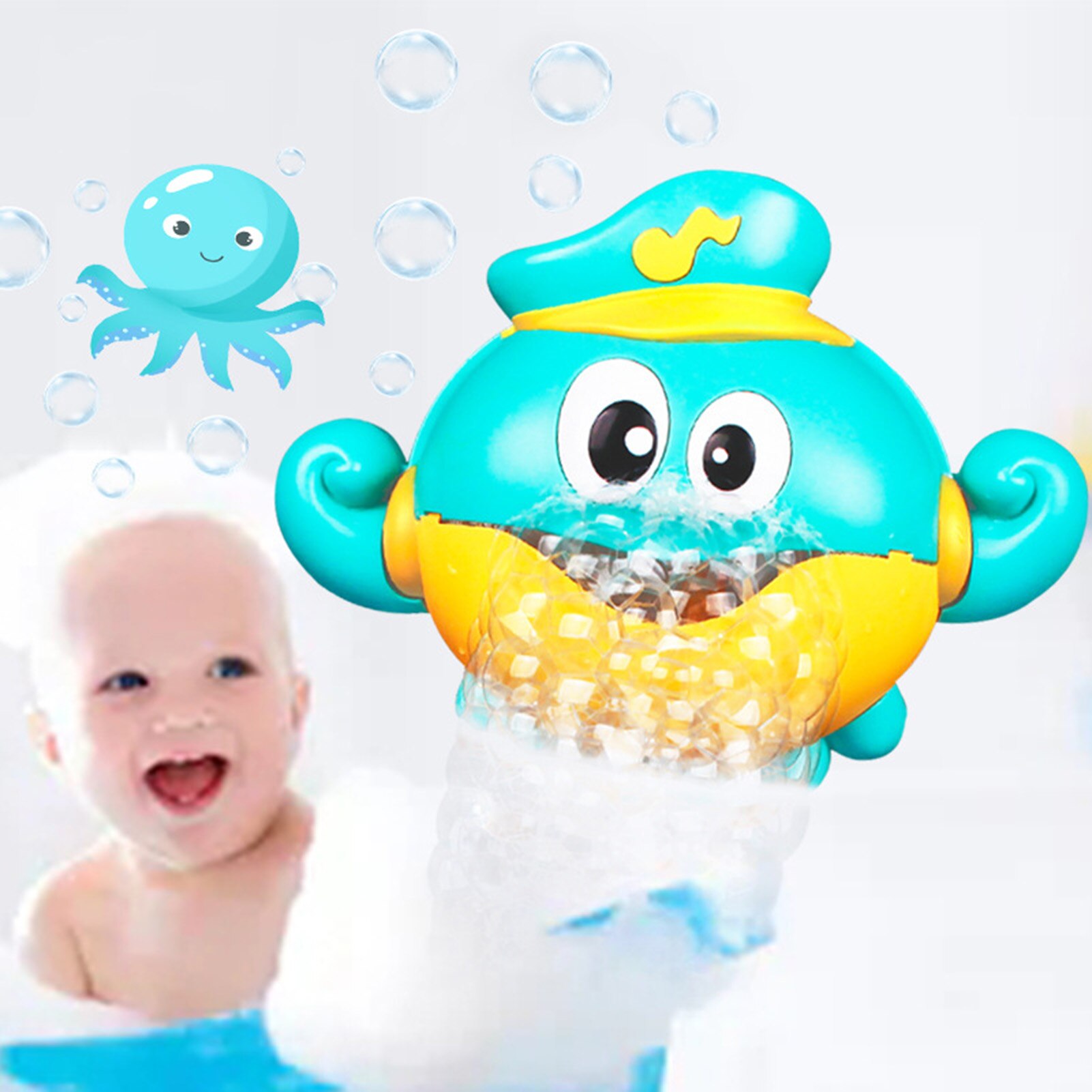 Kleine Octopus Elektrische Bubble Machine Automatische Bubble Camera Kinderen Zeepbellen Blower Elektrische Muziek Licht Speelgoed