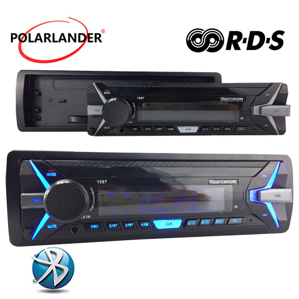 Newest 1087 RDS Autoradio 1 din Support Bluetooth SD Card Music mp3 player with Remote Control Auto radio Car Detachable Panel