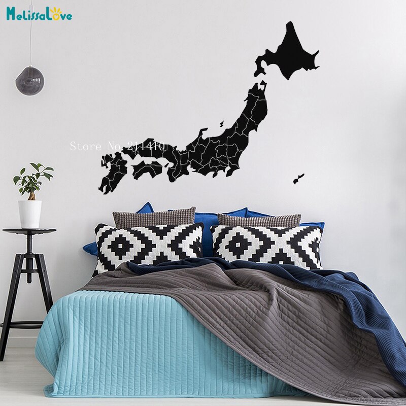 Japan Regio 'S Land Kaart Muursticker Rest van de Wereld Thuis Decoratie Woonkamer Verwijderbare Nursery Art Muurschilderingen YT724