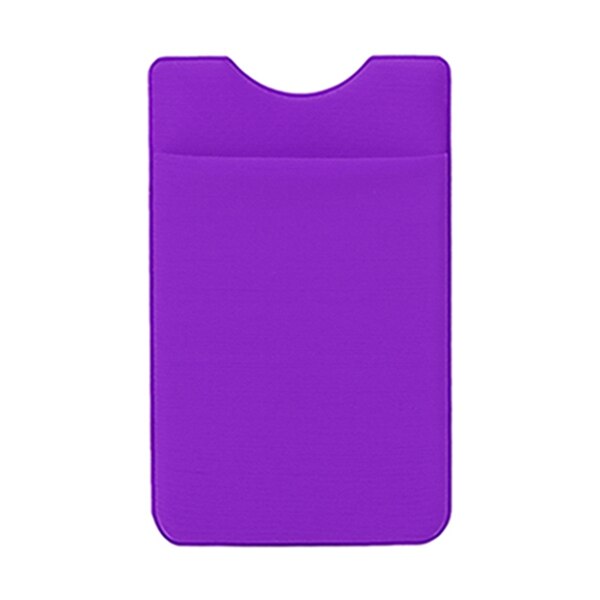 Elastic Adhesive Sticker Cell Phone Wallet Case Credit ID Card Holder Pocket 62KE: Purple