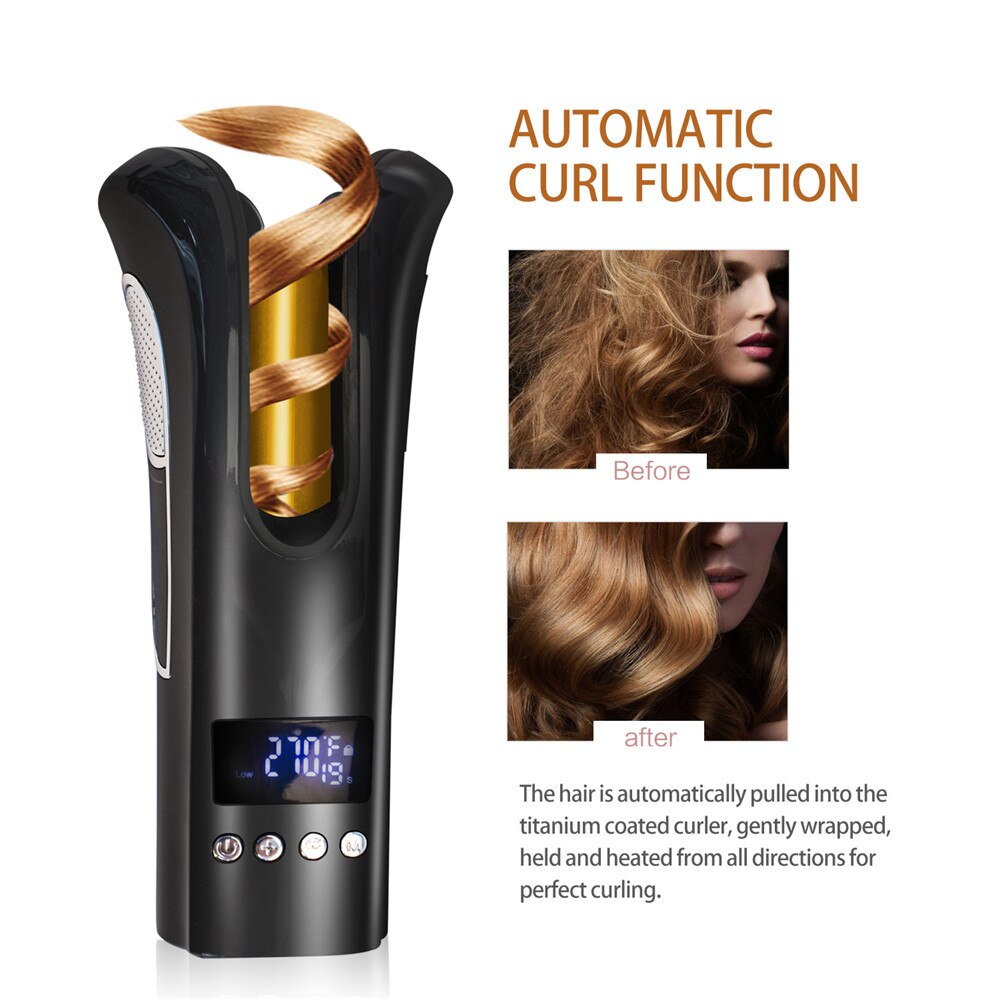 Cheveux professionnels Air Spin Curl 1 pouce en céramique rotatif électrique Air Spin bigoudis fers à friser automatiques
