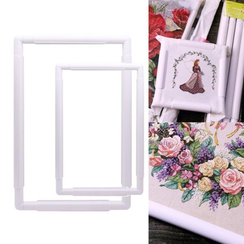 Embroidery Frame Set Square Shape Plastic Cross Stitch Craft Tool Clip Type Frame Hoop Sewing Craft DIY Tools Sewing Tool