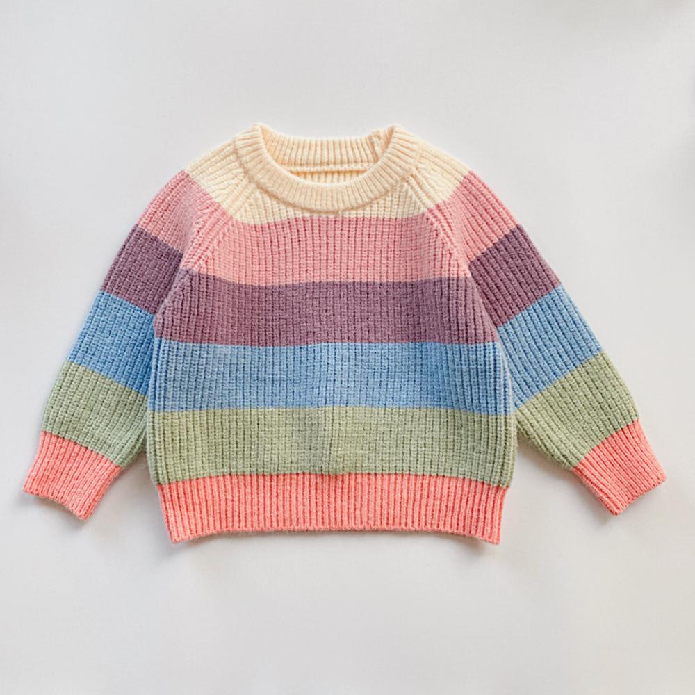 Autumn and Spring Arrival Cartoon Pattern Long Sleeves Crew Neck Pullover for Stylish Girls