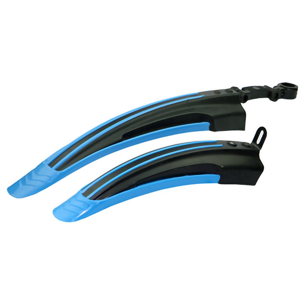 2pcs Universal Adjustable Mountain Bike Mudguard Wings Set Front Rear Wheel Bicycle Water Mud Guards Fenders Cycling Accessories: Light Blue