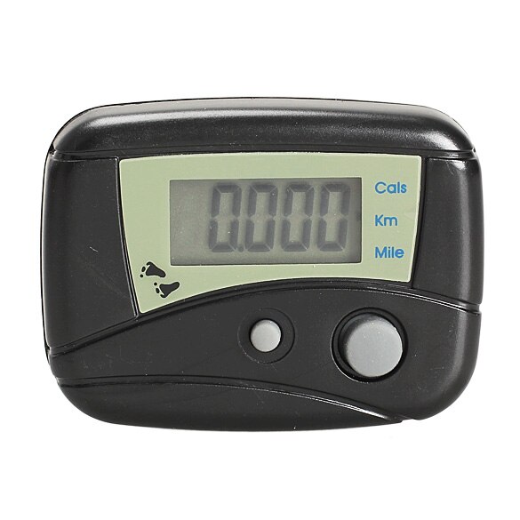 Digital LCD Run Step Pedometer Walking Distance Calorie Counter Passometer Walking / Jogging Detection Black