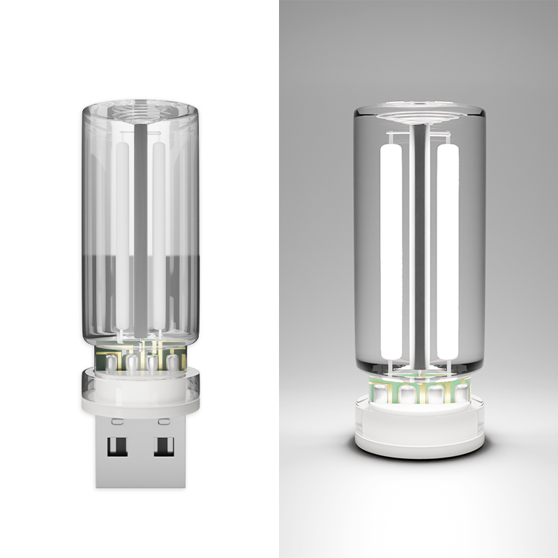 Bil usb natlampe touch control glødelampe atmosfære lys dekorativ bærbar belysning plug play led glødelampe pære: 3000k gyldne