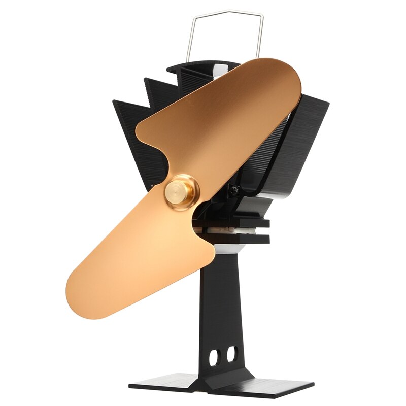 2 Blade Blast Stove Fan Home Silent Blast Stove Fan Ultra Quiet Wood Stove Fan Fireplace Fan Ecological Thermal Cycle