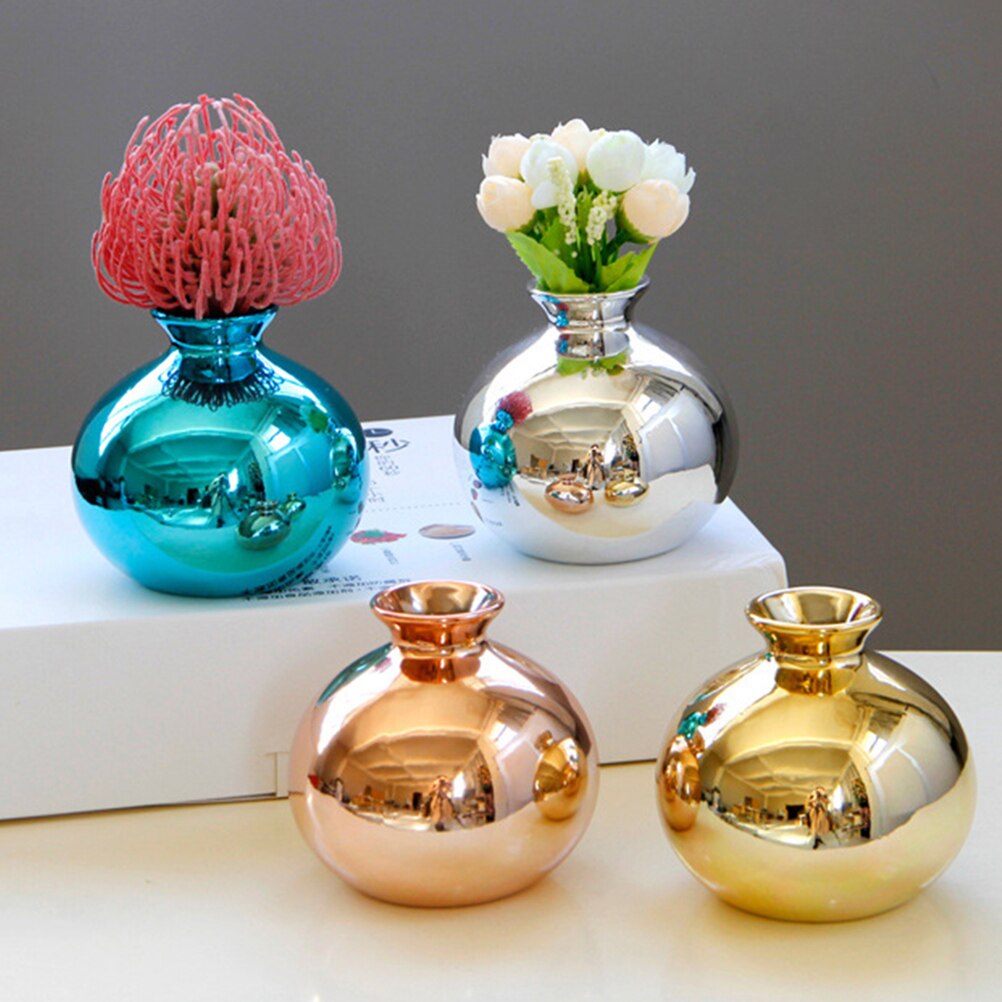 1Pc Ceramic Vase Fine Safe Nice Flower Arrangement Bottle Desktop Ornament Ceramic Flower Pot European Style Vase