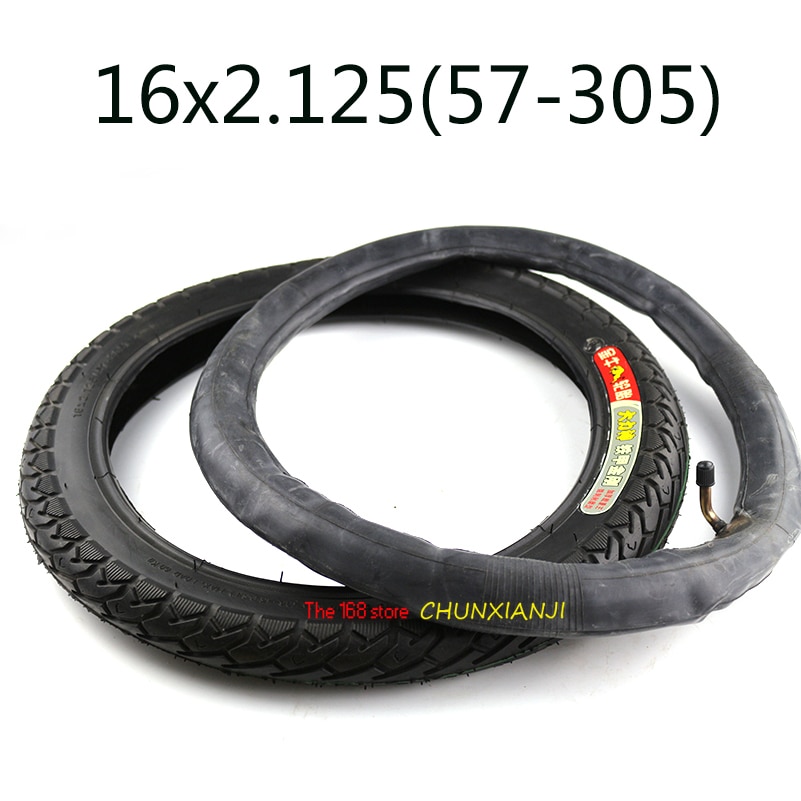 Good Electric Bicycle Tires 16x2.125 Inch Electric Bicycle Tire Bike Tyre Inner Tube Size 16*2.125 with A Bent Angle