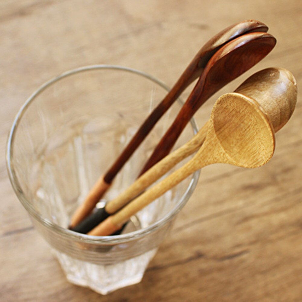 Houten Lepels, Hout Soep Lepels Voor Eten Mengen Roeren Koken, lange Steel Lepel Met Japanse Stijl Keuken Ute Keuken