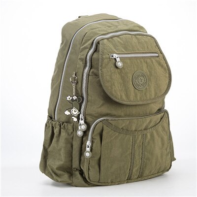 TEGAOTE gran escuela Mochila para chicas adolescentes de gran capacidad Mochila mujeres Mochila de Nylon de de viaje portátil Mochila: Army green / 27CMX13CMX37CM 1365