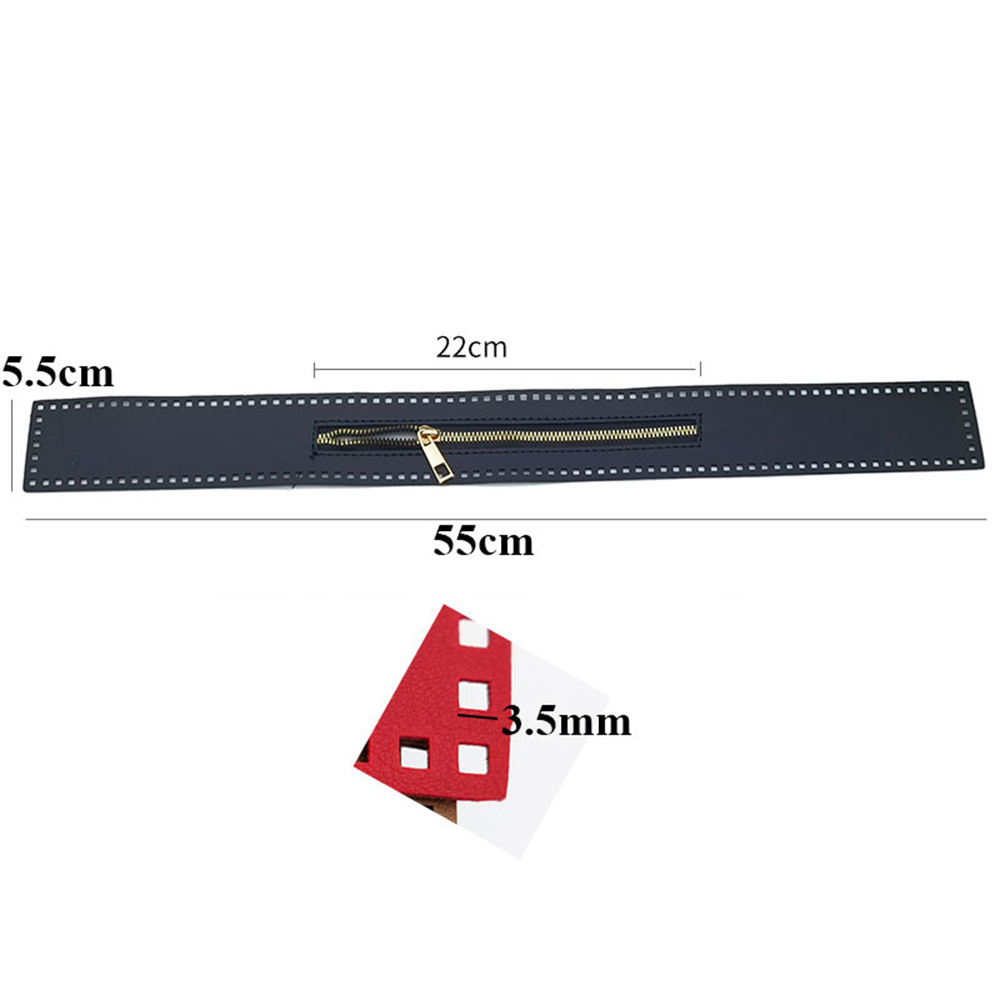 3 stks/set 17 cm Ronde Bodem Voor Gebreide Tas PU Lederen Tas Basis Handgemaakte Bodem Met Gaten Diy Gehaakte Tas bodem Accessoires: Diep Rood