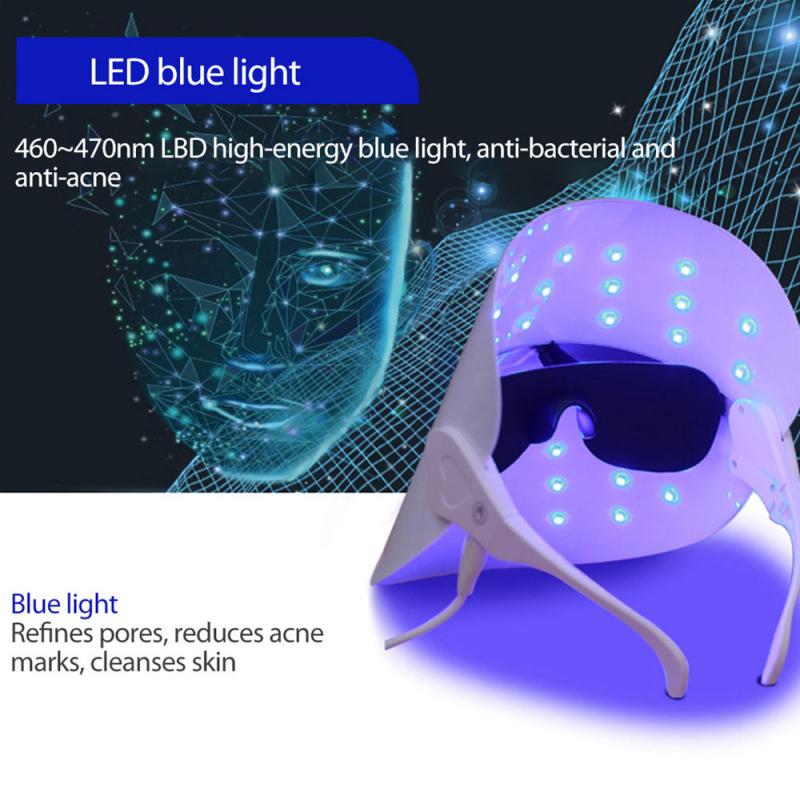 Light LED Facial Mask Skin Rejuvenation LED Mask Phototherapy Face Care Beauty Anti Acne Whitening Wrinkle Removal Face LED Mask