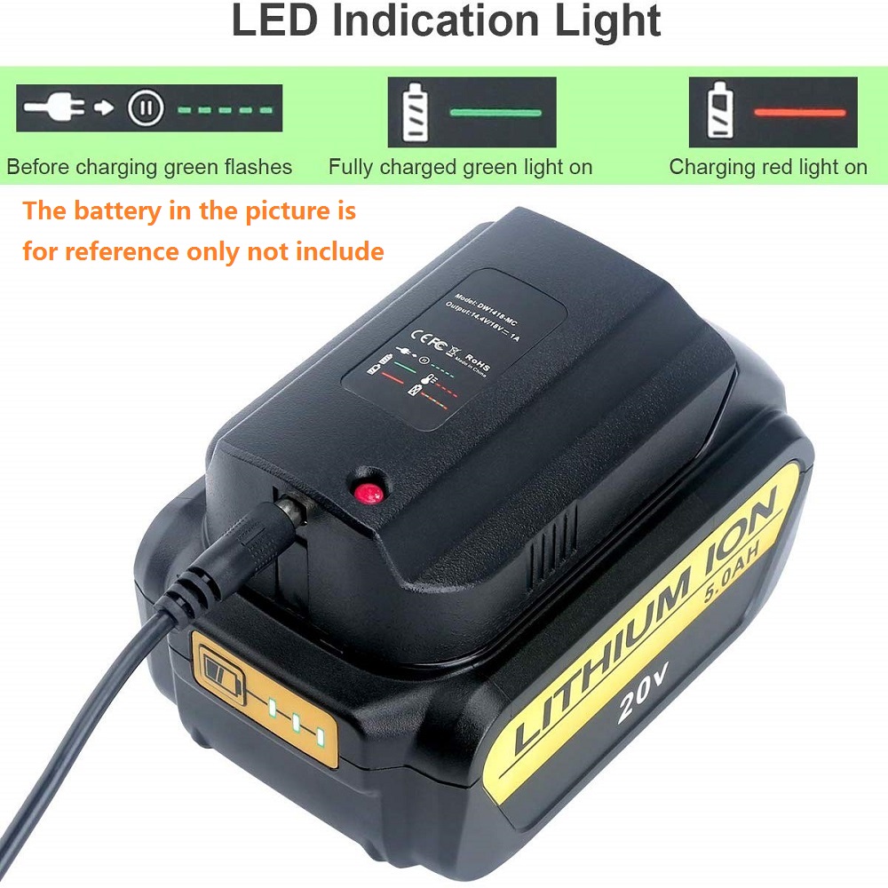 Acculader Voor Dewalt 14.4V 18V 20V Li-Ion Batterij Dcb201 Dcb200 Dcb 201 Dcb203 Dcb205 Dcb206 Dcb181, Dcb180 Gratis Retour