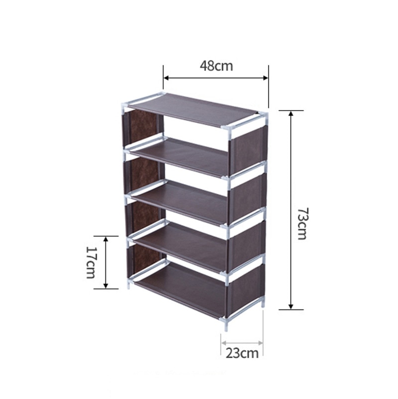 DIY 3/4/5 Multi-Layers Shoe Rack Organizer Stand Rack Multi-Functional Solid Shelves Modern Shoe Living Bedroom Storage Racks