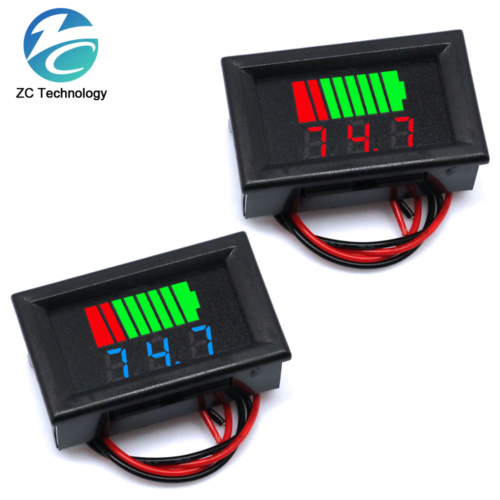 Auto Batterie Ladezustand Anzeige 12V-60V Lithium-Batterie Kapazität Meter Tester Anzeige LED-Tester Voltmeter