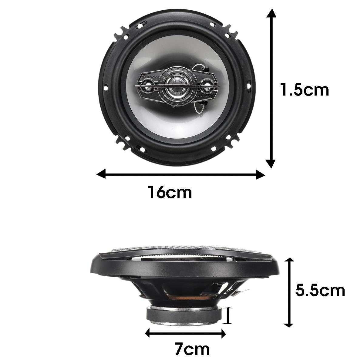 2 Stuks 6Inch 350W Hifi Dual Auto Coaxiale Luidspreker Auto Hoorn Subwoofer Luidspreker Auto Achter/Voordeur audio Muziek Stereo Speaker 4Way