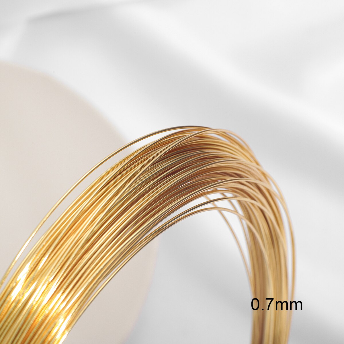 18K Gold 1-5M 0,4-1mm Perlen Stahl Draht Kupfer Draht Für DIY Schmuck Erkenntnisse armreif Armband, Der Zubehör Liefert 065: No.4 0.7mm 1M / 1Meter