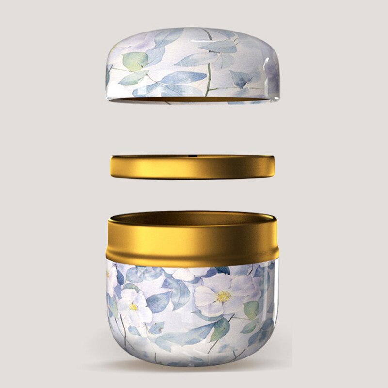 Tea Cans Retro Floral Tin Cans Tea Storage Box Wedding Candy Box Box Sealed Food Packaging Jars Candle Jars