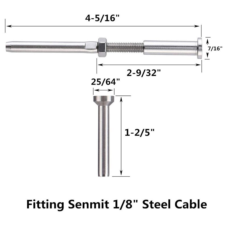 20 Pairs Stainless Steel 316 Grade Cable Railing T... – Grandado