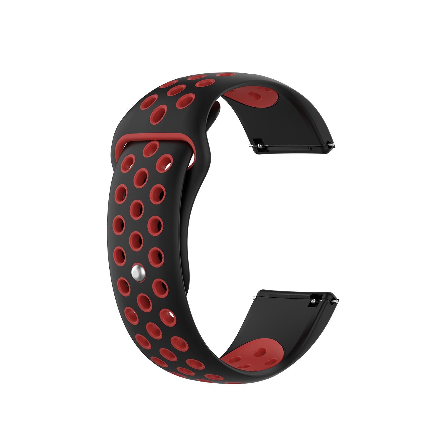 1pc silikon Armbinde runde See keine Teilt handgelenk Gurt Ersatz Sport Band Clever Uhr für Fitbit Versa 2/lite /class Serie: 05 schwarz rot