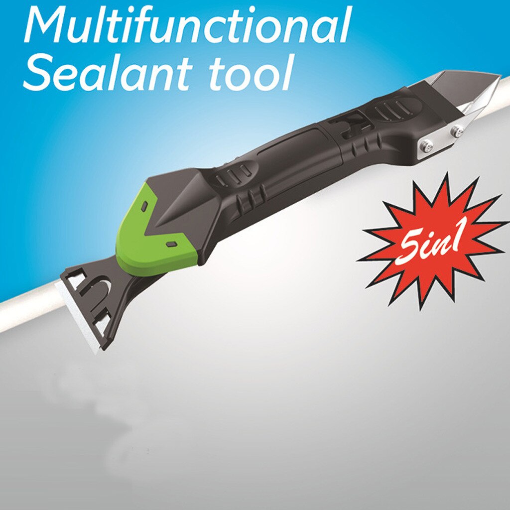 5in1 Silicone Remover Caulk Finisher Sealant Smooth Scraper Grout Kit Tools Plastic Hand Tools Set Accessories Kit Tool