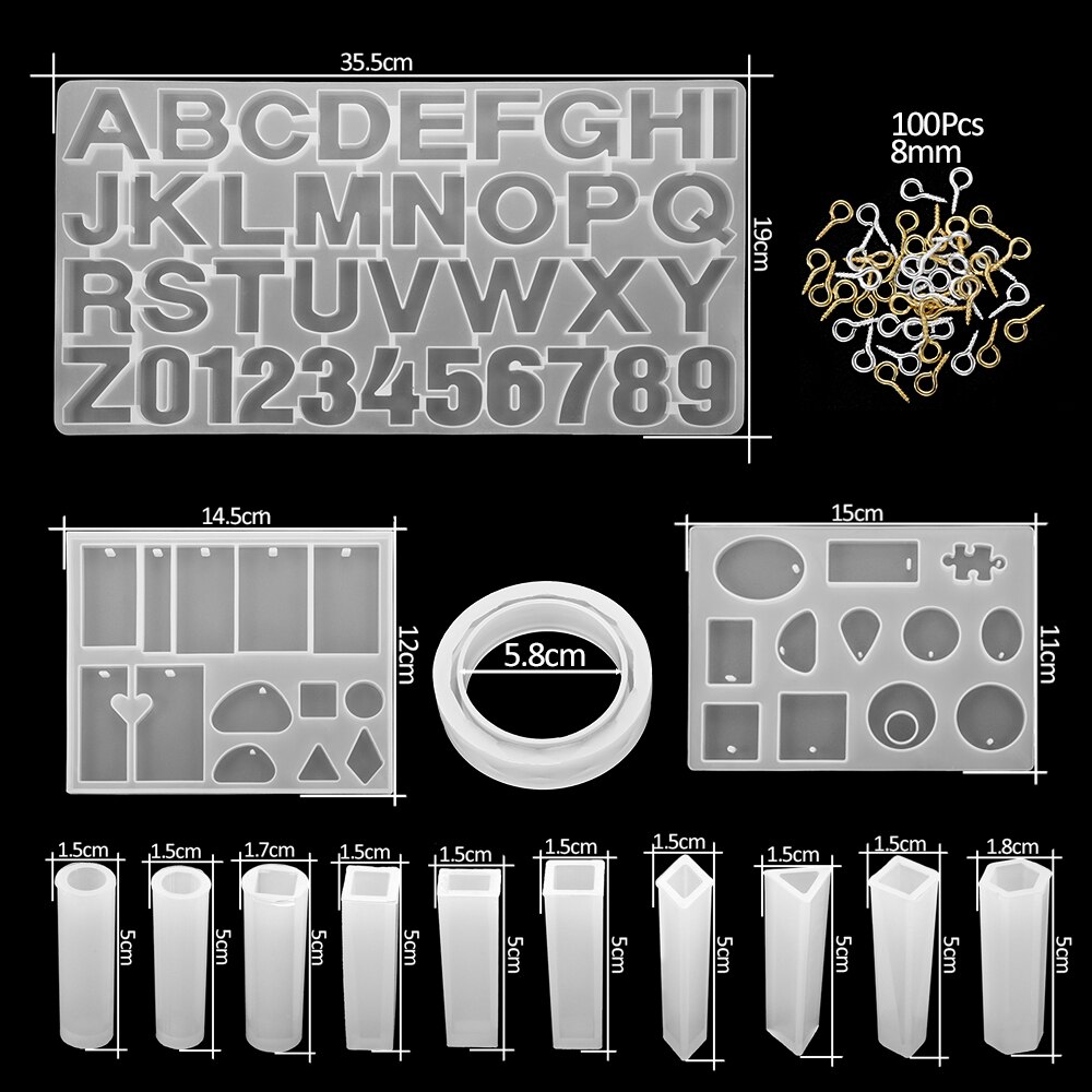 300 stk silikone støbeforme og værktøjssæt blandet stil smykker epoxy støbeforme værktøjssæt til smykkefremstilling diy