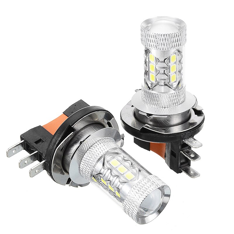 Durable 2PCS H15 LED Car Headlight Bulbs HID 12V 6000K Super Bright White Headlight Fit 12V Vehicles