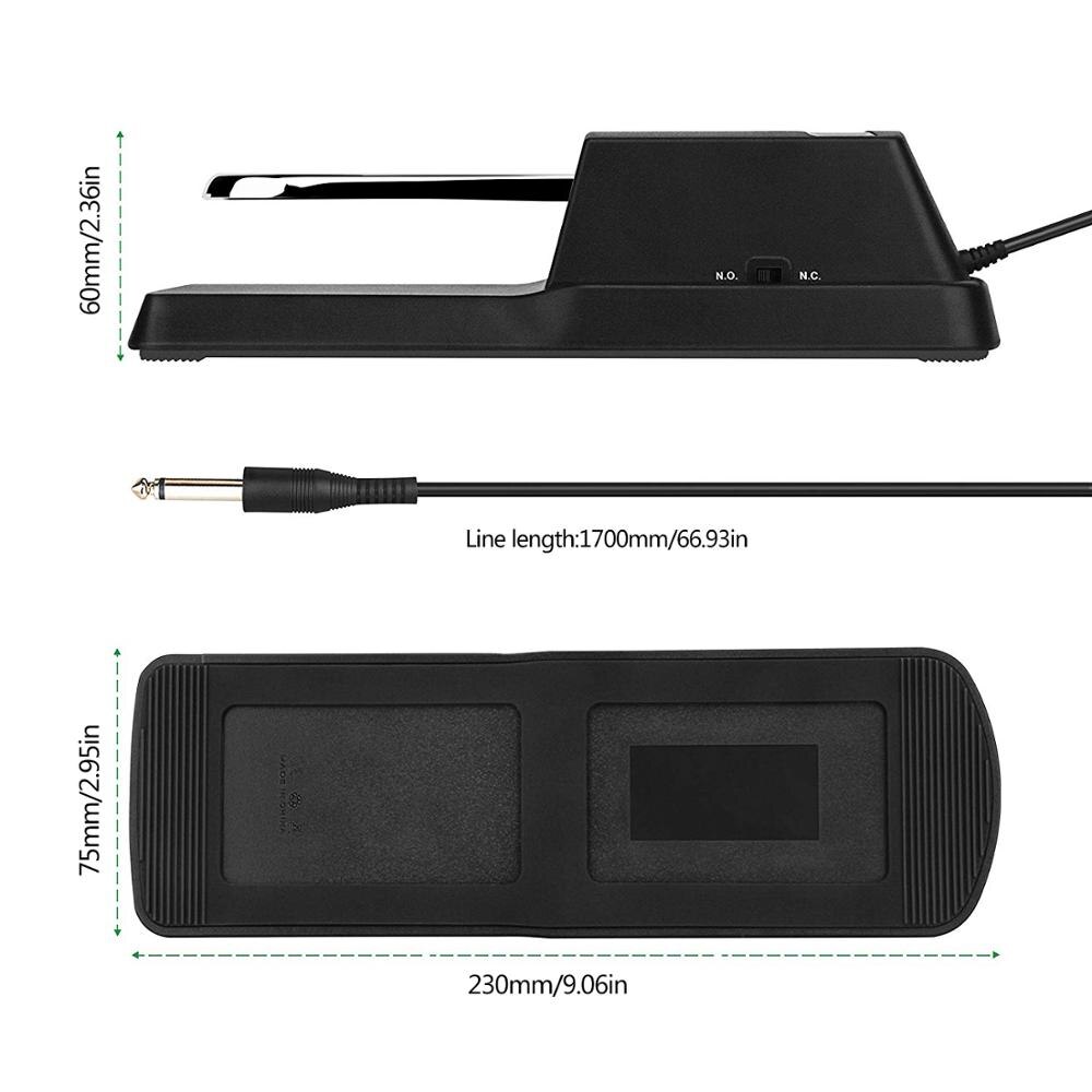 Piano Sustain Pedal MIDI Keyboard Sustain Pedal for Casio Yamaha Roland Electric Piano Keyboard Sustain Damper Pedal