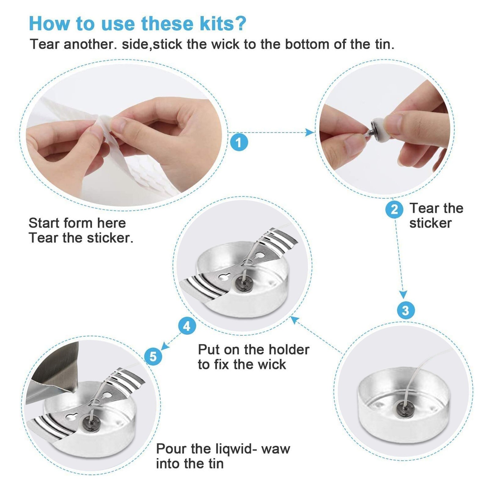 DIY Candle Crafting Tool Kit DIY Candles Craft Tools Candle Wick Candle Making Tool Suitable For Beginner Candle Making