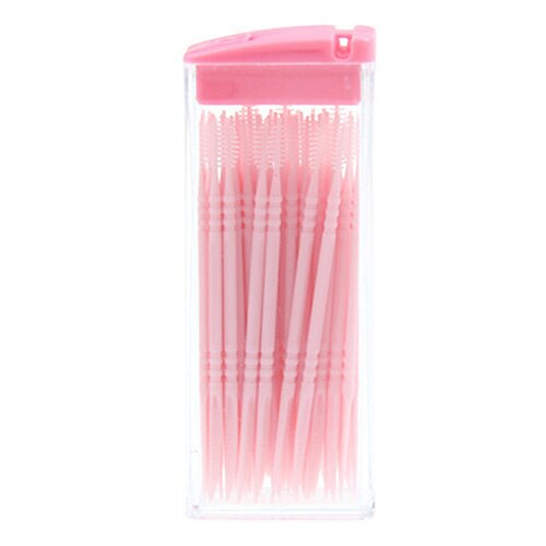 Draagbare Plastic Tandenstoker 50 Pack Boxed Groene Geen Geur Oral Dental Picks