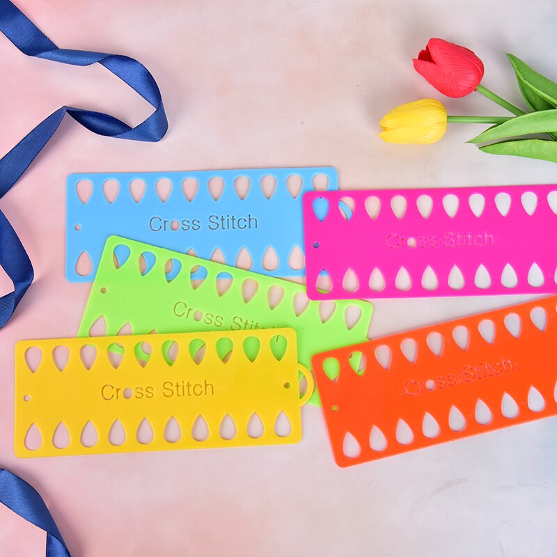 2pcs Plastic Cross Stitch Row Line Board Embroidery Floss Thread Yarn Organizer