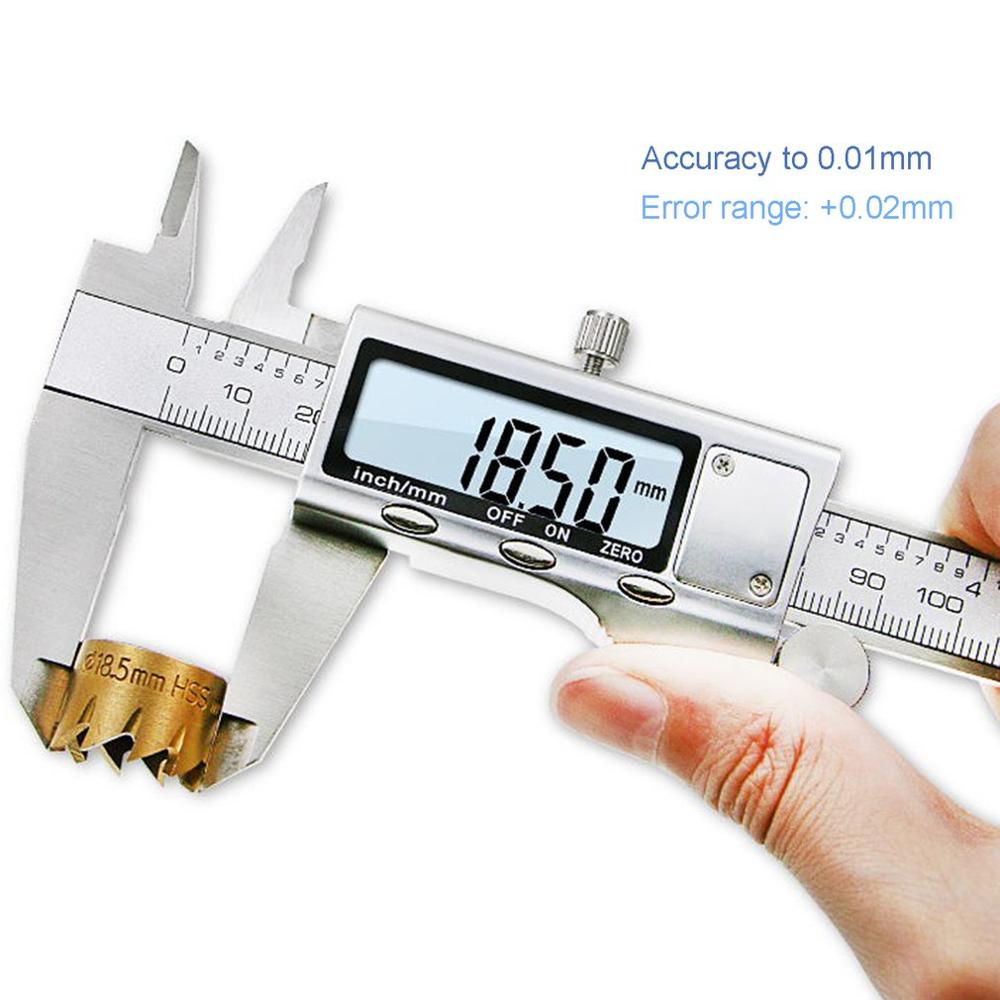 Calibre Vernier de alta precisión de 0,01mm, pantalla Digital, calibre electrónico de Metal de acero inoxidable, herramienta de medición de
