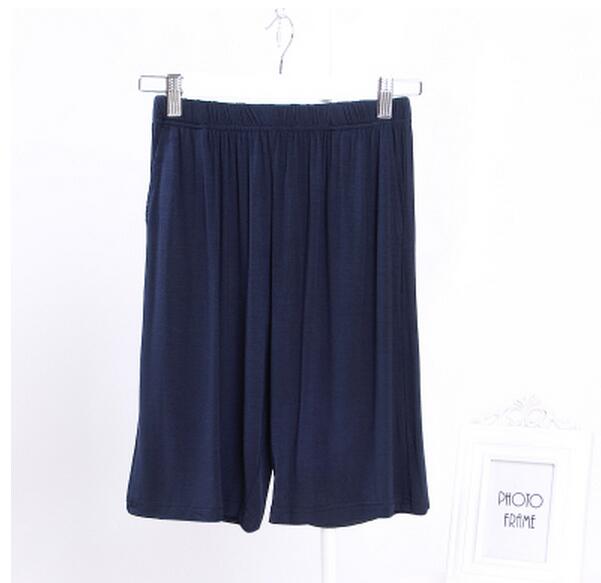 Été pyjama pantalon coton short pour dormir femmes pantalon pour la maison pyjama pantalon salon sous-vêtements grande taille XXL 3XL Q223: deep blue / XXXL