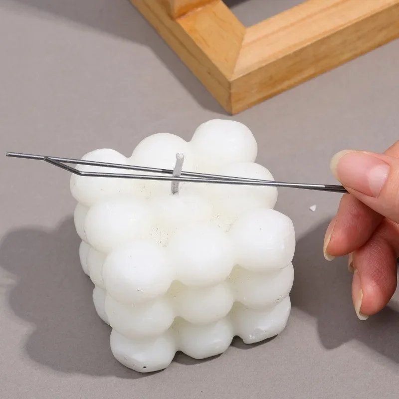 Soportes para mecha de vela, fijador de mecha de algodón, estabilizador de Clip de hierro fijo, dispositivo de fabricación de velas DIY, accesorios de herramientas, 5/50 Uds.