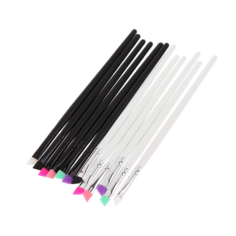Pincel delineador de ojos, brocha de maquillaje de cabeza plana en ángulo, herramienta de separación de pestañas, extensión de pestañas, suministros, herramientas de elevación permanente
