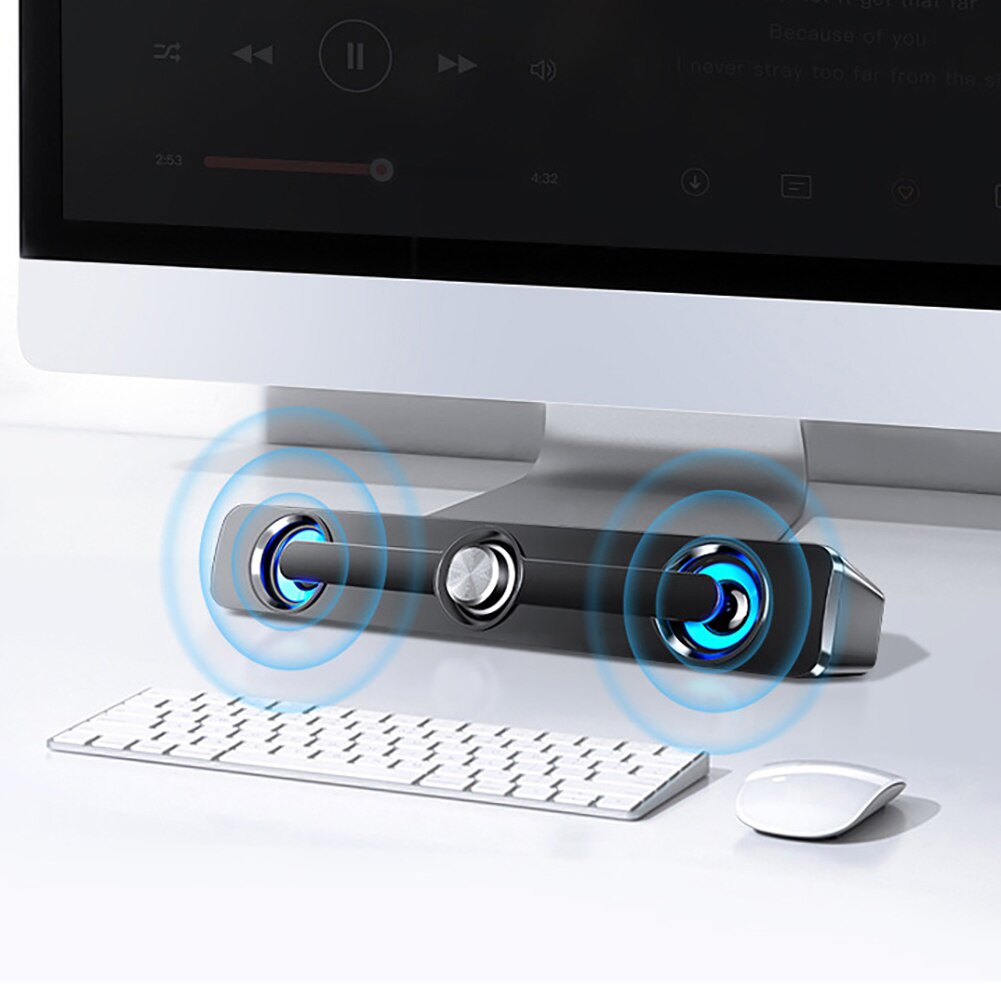 Tv Geluid Bar Usb Bedrade En Draadloze Bluetooth Home Theater Fm Radio Surround Soundbar Voor Pc Tv Speaker Voor computer