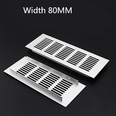 Kast ventilatie netto ponsen cooling rechthoekige aluminium plaat ventilatie rooster onder de gootsteen cover grill plaat: Width 80MM / length     225MM