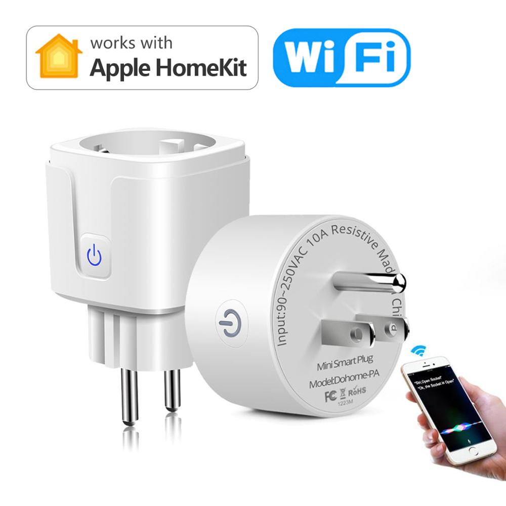 Homekit App Siri Voice Control WIFI Smart light Switch Wireless Remote US EU Power Plug Wall Socket Outlet Compatible Apple IOS