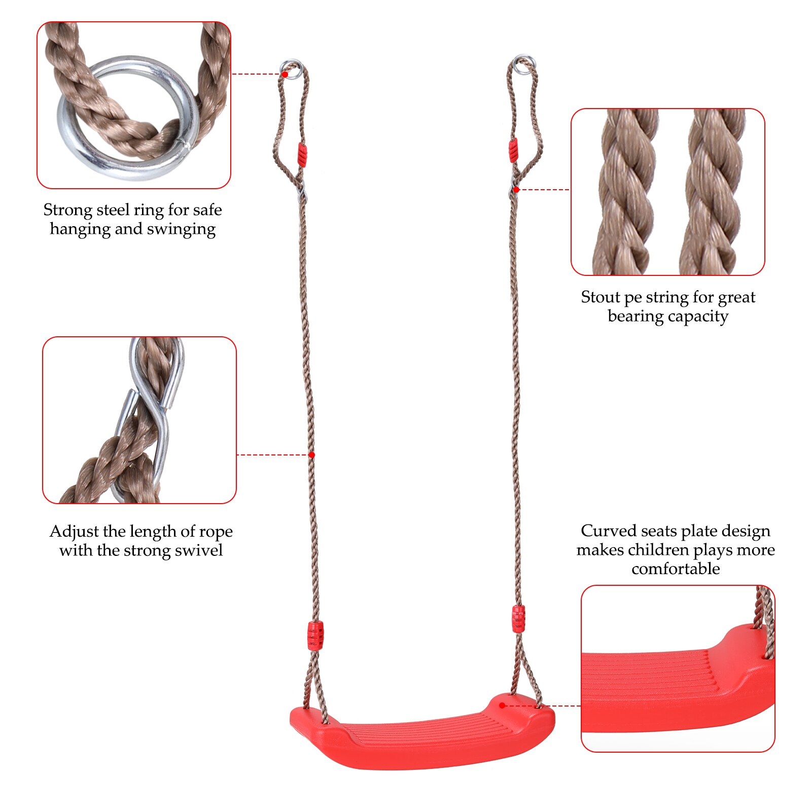 Outdoor Kinderen Swing Met Touw Speeltuin Set Speelgoed Kunststoffen Swing Buigen Kunststoffen Swing Kids Outdoor Speelgoed Camping Games