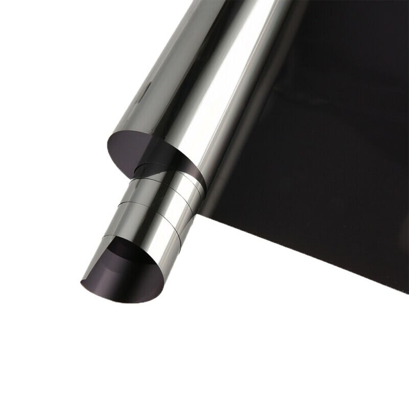 1pc 40cm*2m thermische isolatiefolie zwarte huisdier eenrichtingsspiegelende raambeschermfolie anti-uv reflecterende glastint