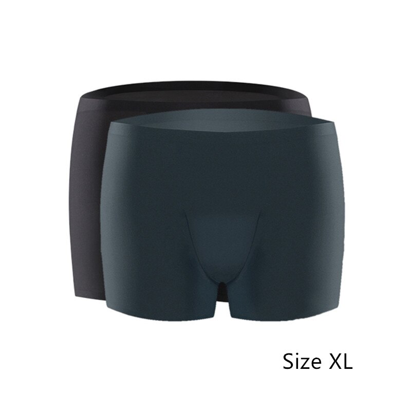 Youpin Cottonsmith Men&#39;s underpants airy ice silk breathable Superfine fiber light breathable 3D seamless experience 2 Packags: Black XL