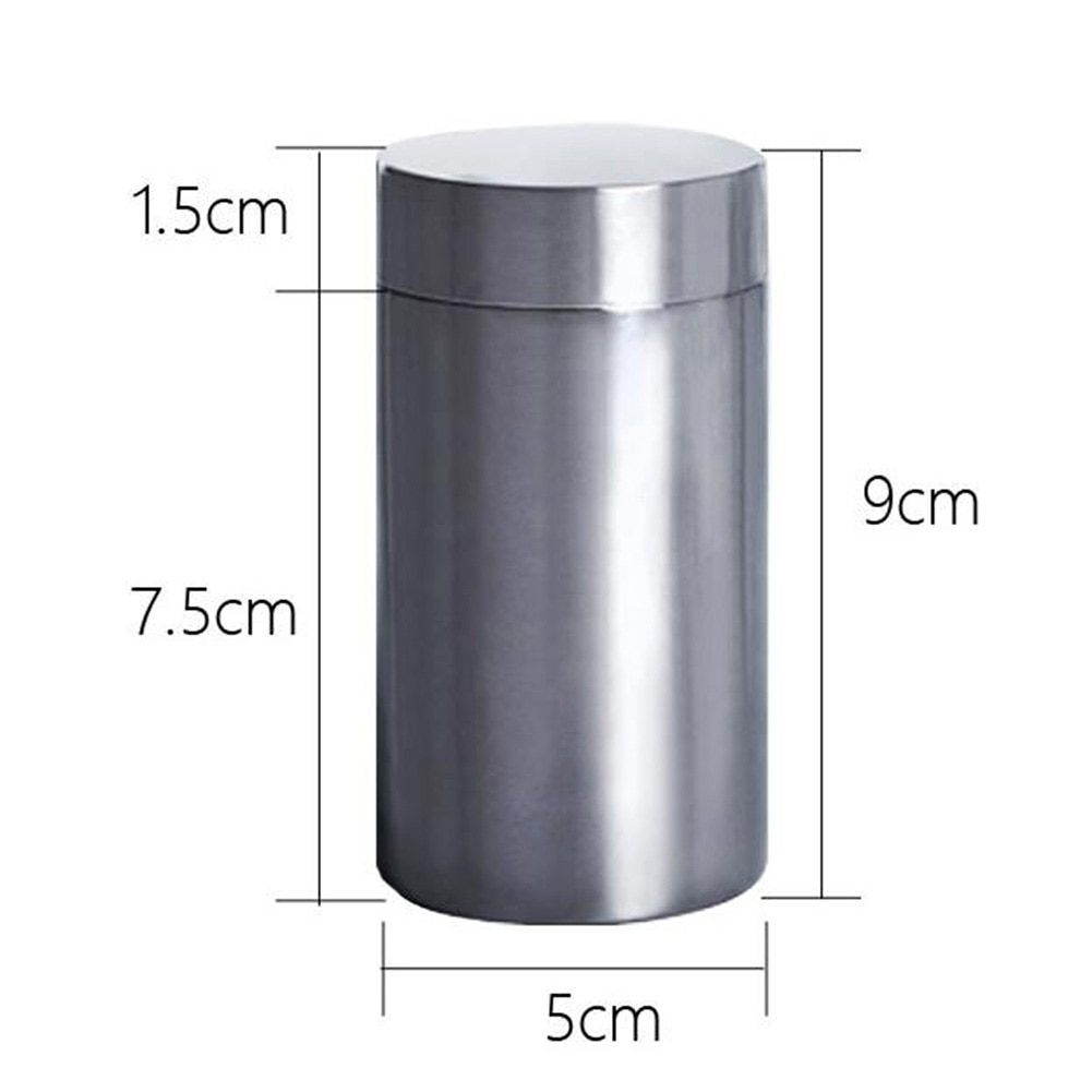 304 Stainless Steel Tea Pot Thickened Portable Travel Portable Small Storage Sealed Tank Tea Leaves Can Storage Box Container