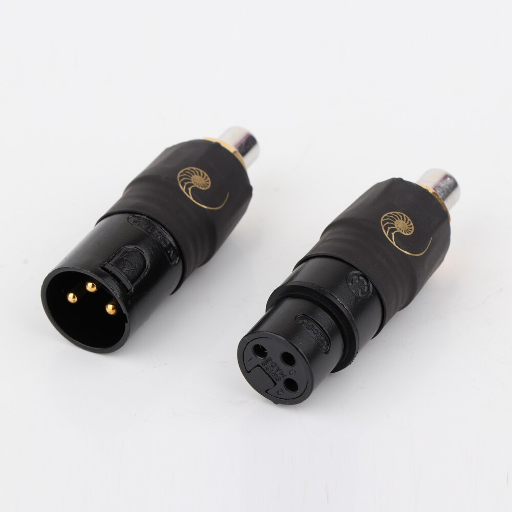 4pieces XLR to RCA Female Male Plug ,Adapter Gold Balanced Cable