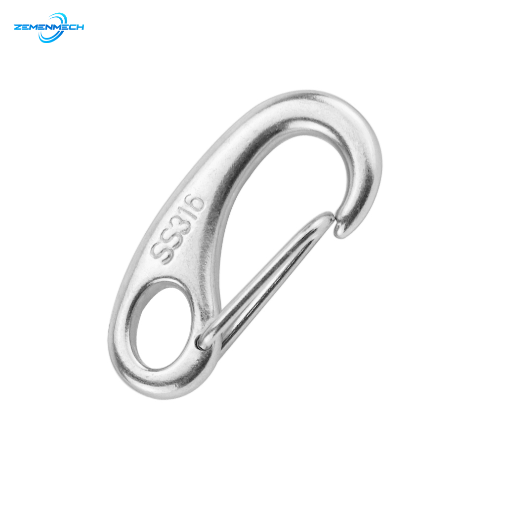 Stainless Steel Egg Shape Spring Snap Hook Clips Quick Link Carabiner Buckle Eye Shackle Lobster Claw Outdoor Boat Accessories