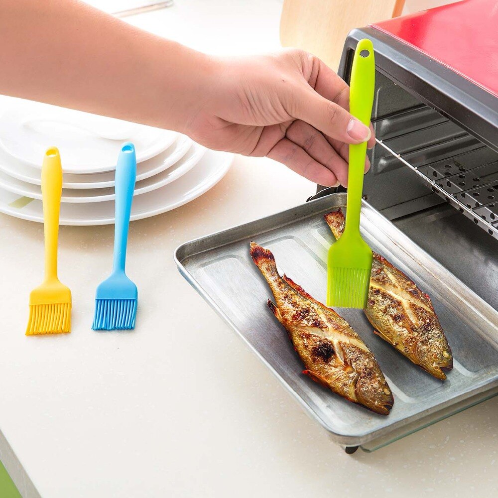 2020 hete 3pc bbq grillborstel siliconen kwast olie saus kwasten brood boter kwast gebraden vlees keuken grill accessoires