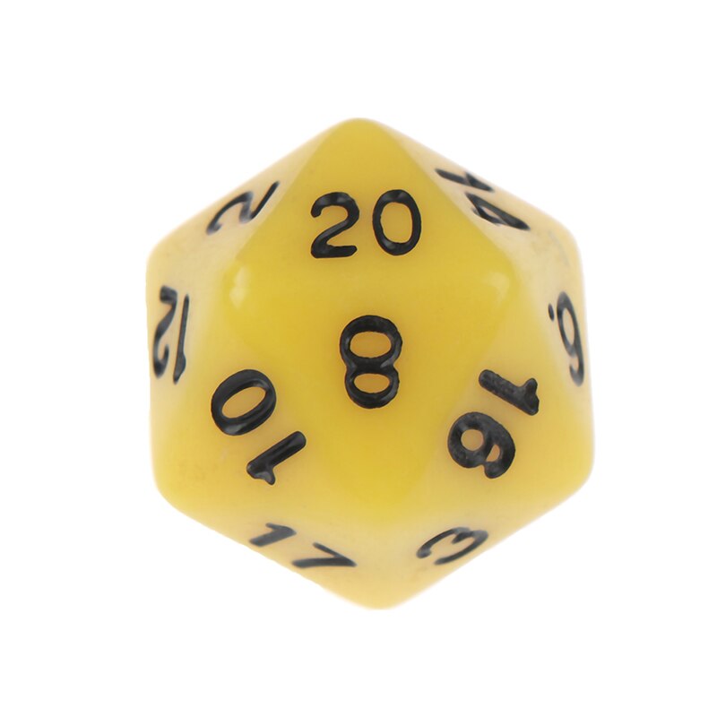 1pc efeito d20 dados para mesa jogo de tabuleiro 20 lados dados cores ricas acessórios do jogo de mesa para o jogo de tabuleiro acrílico dados digitais: YLTOY227-YL