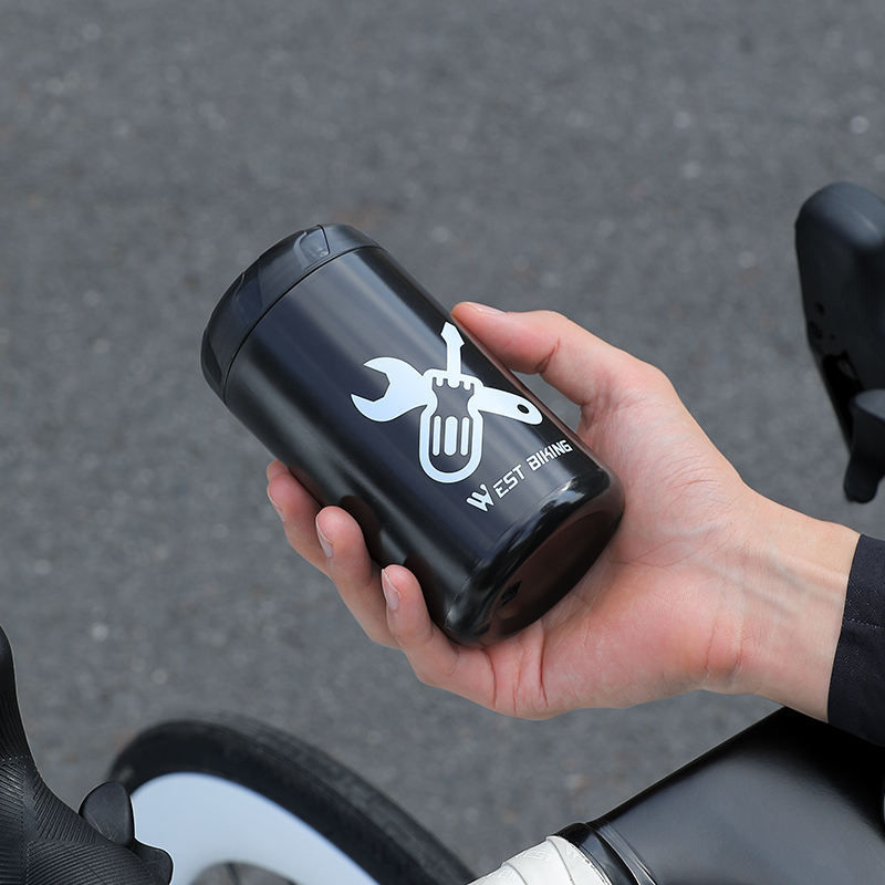 WEST BIKING-caja de herramientas portátil para bicicleta, herramienta de reparación de bicicletas, kit de herramientas de cápsula de almacenamiento para soporte de portabotellas, accesorios para bicicleta de montaña y carretera